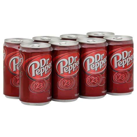 Dr Pepper Soda Mini Cans, 7.5oz Cans (36 Cans)