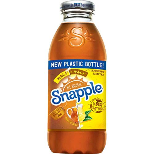 Snapple All Natural Fruit Flavored Teas And Juices, 16 Oz Plastic Bottles (half N Half Lemonade Iced Tea, Pack Of 12)