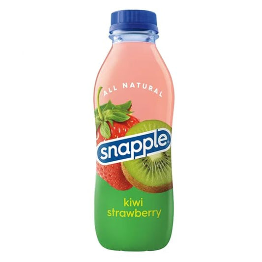 Snapple Kiwi Strawberry All Natural Juice Drink Gluten Free 100% Recycled Plastic Bottle 24 Pack, 16.0 Fl Oz Kiwi 16 Fl Oz (pack Of 24)