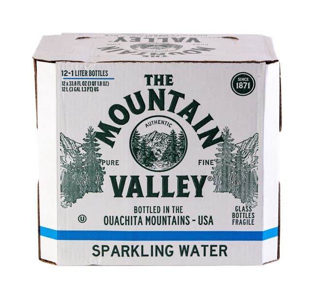 The Mountain Valley 1 Liter Sparkling Water In Glass Bottle 1 Liter (pack Of 12) Original 33.81 Fl Oz (pack Of 12)