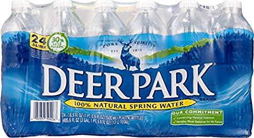 Deer Park Bottled Spring Water, 16.9 Ounce (24 Bottles) Water 405.6 Fl Oz (pack Of 1)