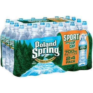 Poland Spring 100% Natural Spring Water (700 Ml Bottles, 24 Pk.)