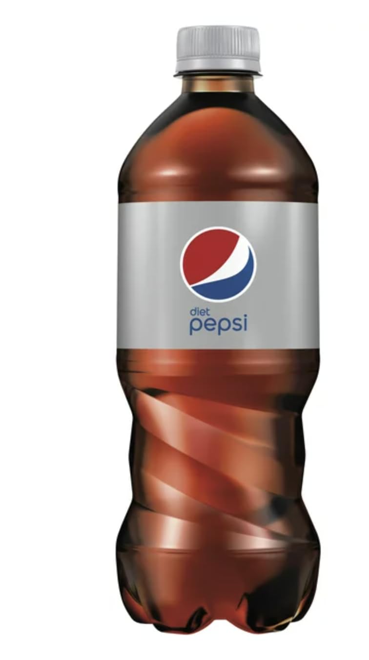 Diet Pepsi Soda, 20oz Bottles 24 Pack