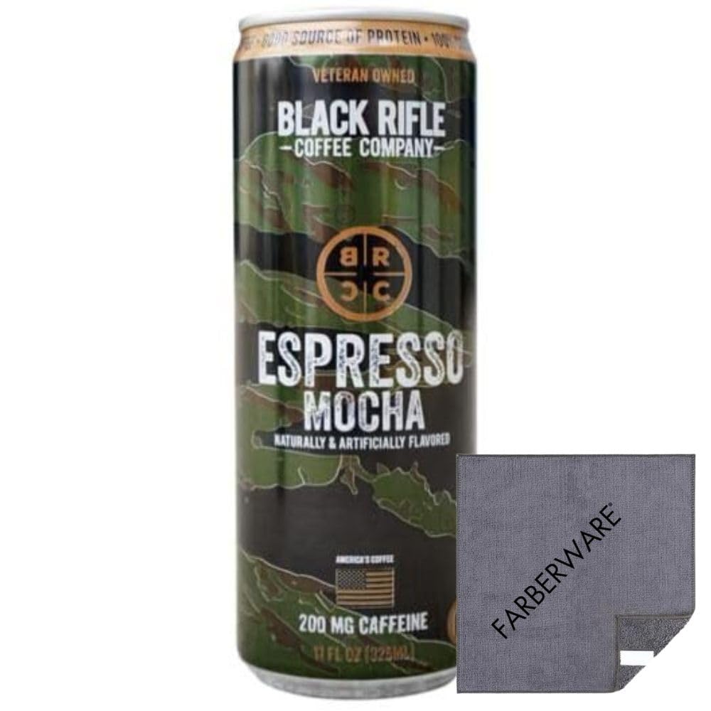 Black Rifle Coffee Ready To Drink Espresso Mocha Coffee Flavor, Caffeinated, 11 Fluid Ounce (pack Of 24)