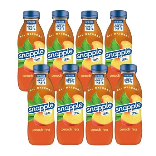 Cameo - Snapple All Natural Peach Iced Tea  16oz Plastic Bottle (8 Pack)