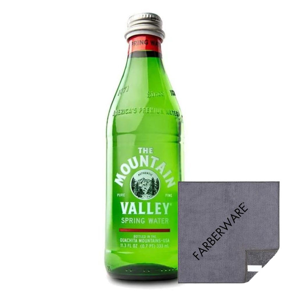 Mountain Valley Water, Spring Water, 24 Bulk Pack Case Glass Bottle 11.3 Fl Oz  333 Ml