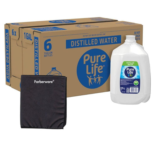 Pure Life Distilled Water, 1 Gallon, Plastic Bottled Water - 6 Total Gallons (6 Pack)