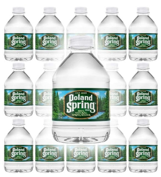 Poland Springs 100% Natural Spring Water, 8 Fl Oz- 40 Pack