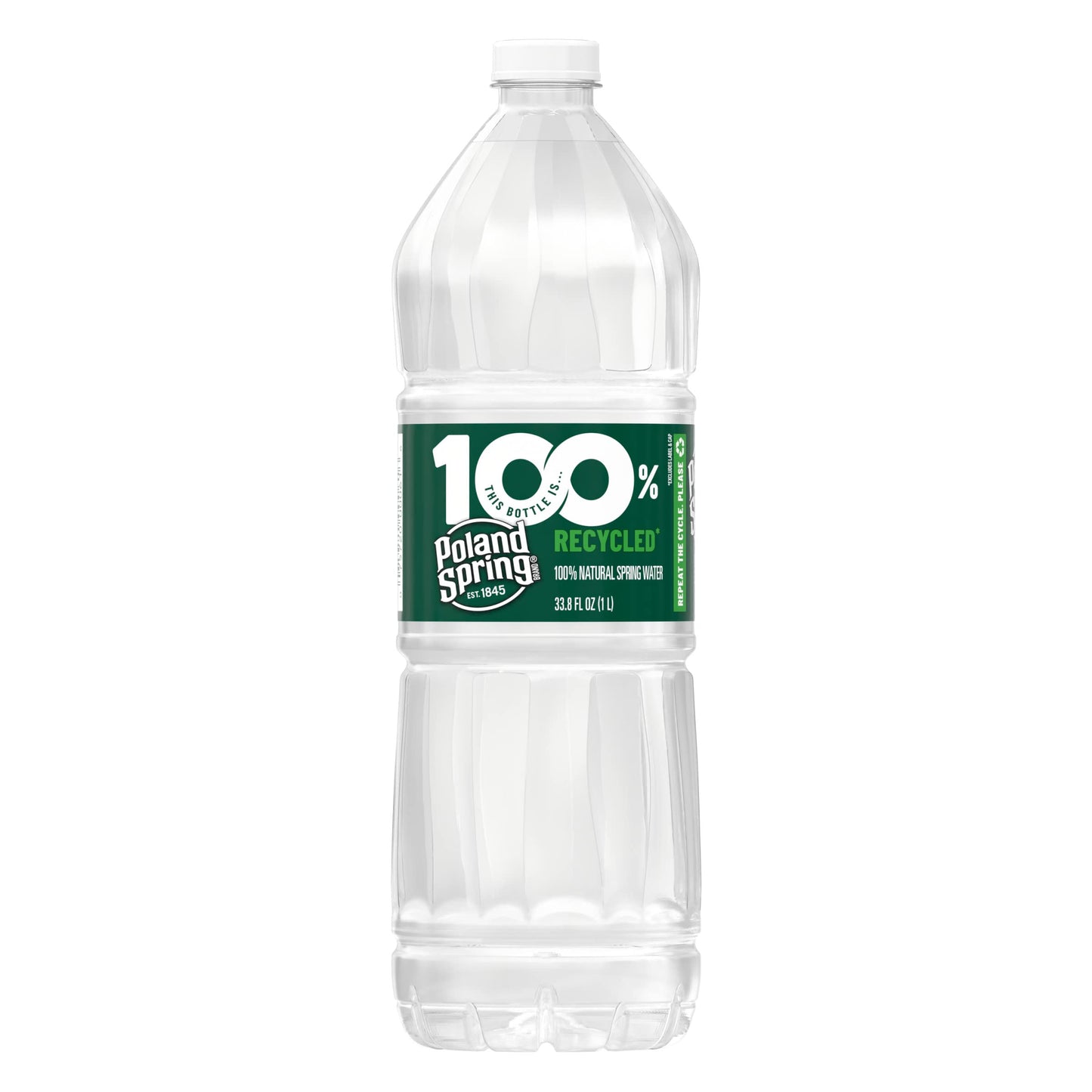 Poland Spring 100% Natural Spring Water, Original, 1l, 33.8 Fl Oz (pack Of 18)