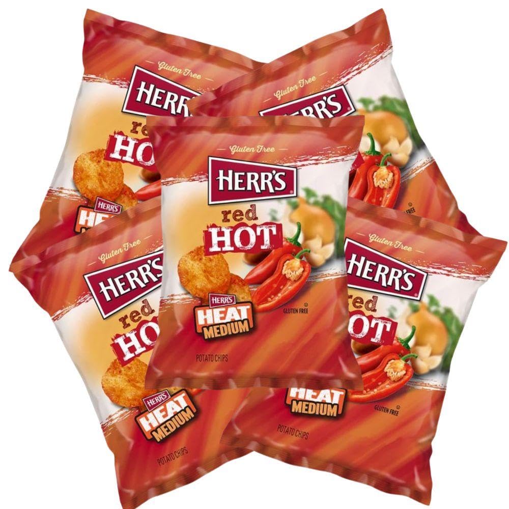 Cameo - Herrs Red Hot Potato Chips, 1 Oz. Bag (36 Pack) 1 Ounce (pack Of 36)