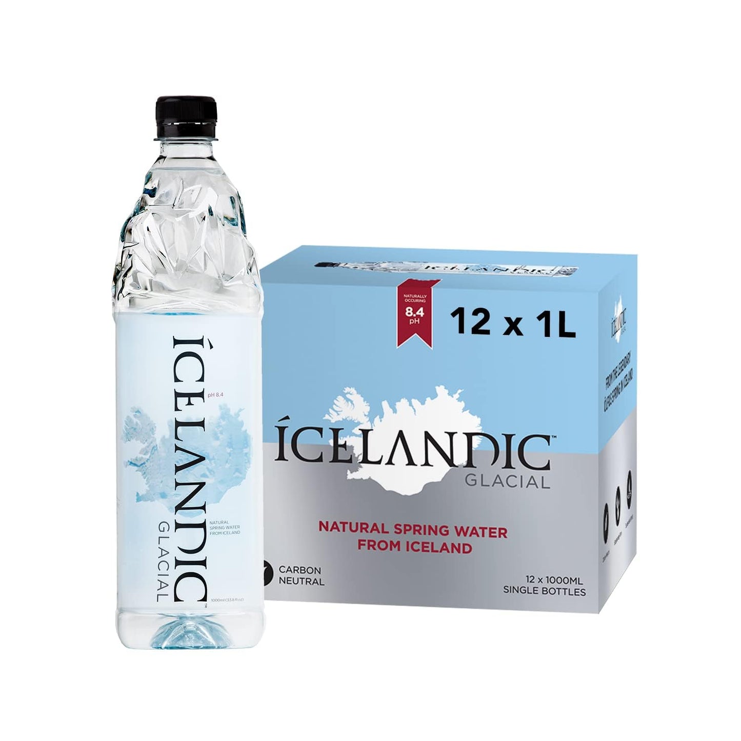 Icelandic Glacial Natural Spring Alkaline Water, 33.81 Fl Oz (pack Of 24)