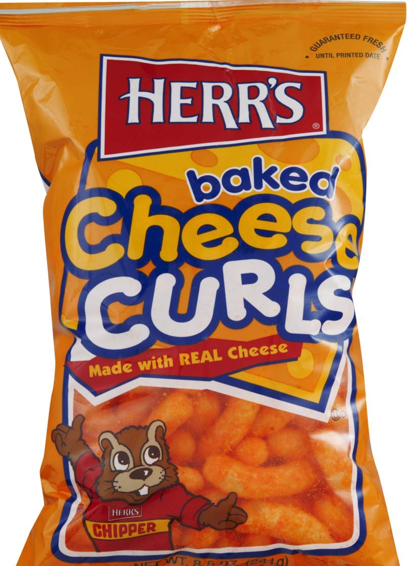 Herrs Baked Cheese, Hot Cheese Or Honey Curls- 8 Oz. Bags (baked Cheddar, 3 Bags) Baked Cheddar 8 Ounce (pack Of 3)