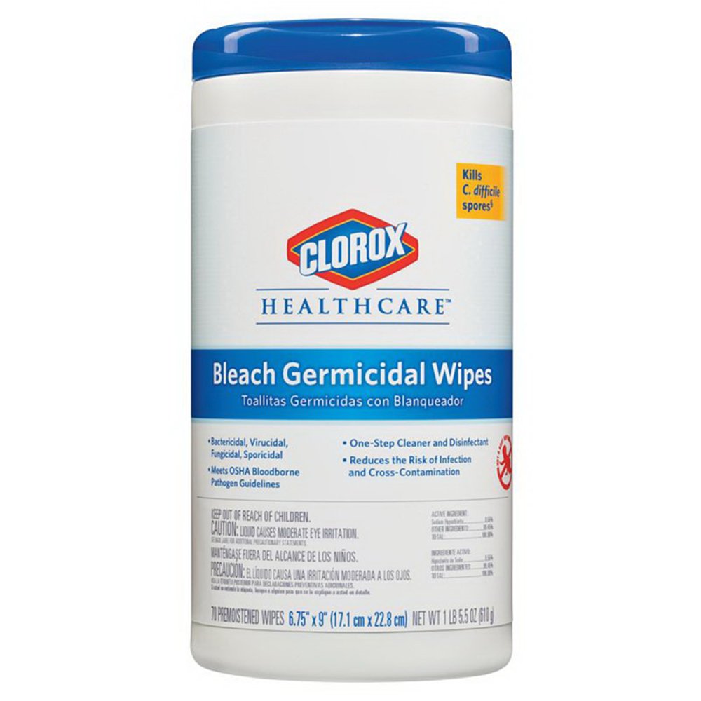 Clorox Healthcare 35309ct Bleach Germicidal Wipes 6 34 X 9 Unscented 70canister