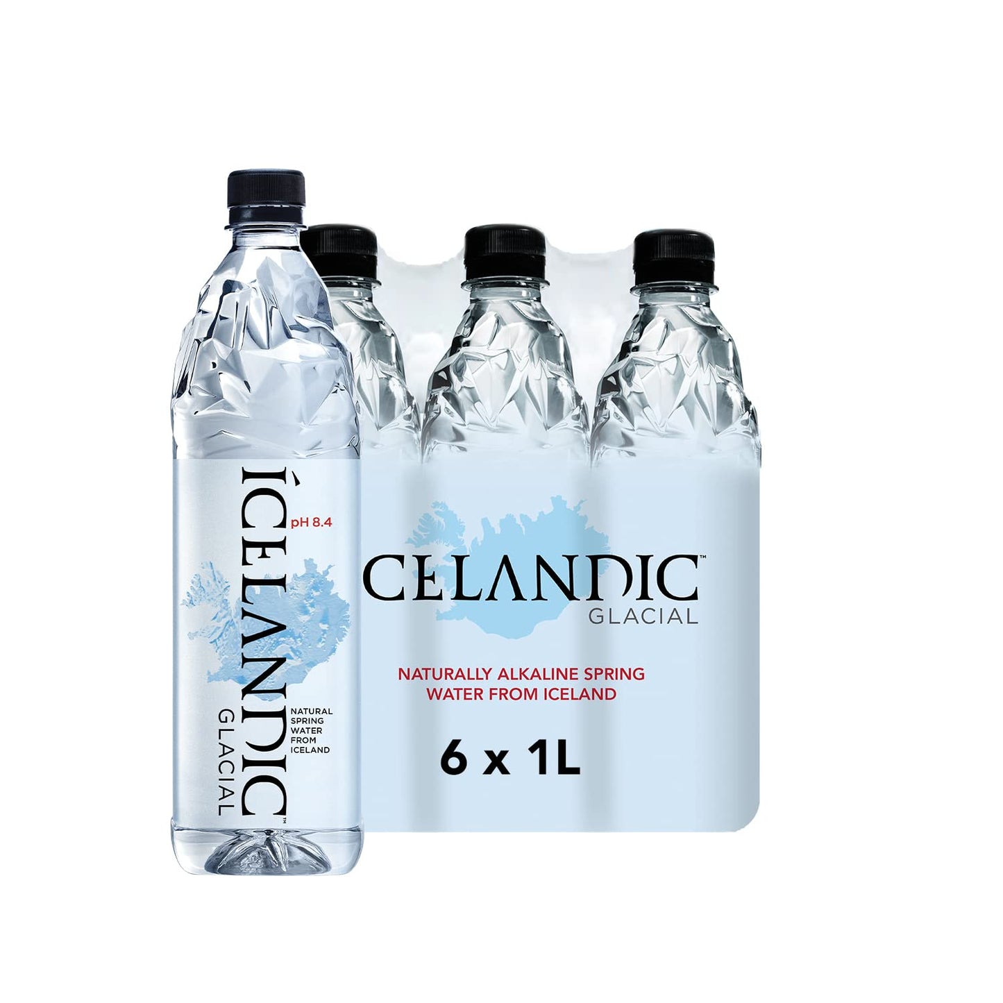 Icelandic Glacial Natural Spring Alkaline Water, 33.81 (pack Of 6) 33.8 Fl Oz (pack Of 6)