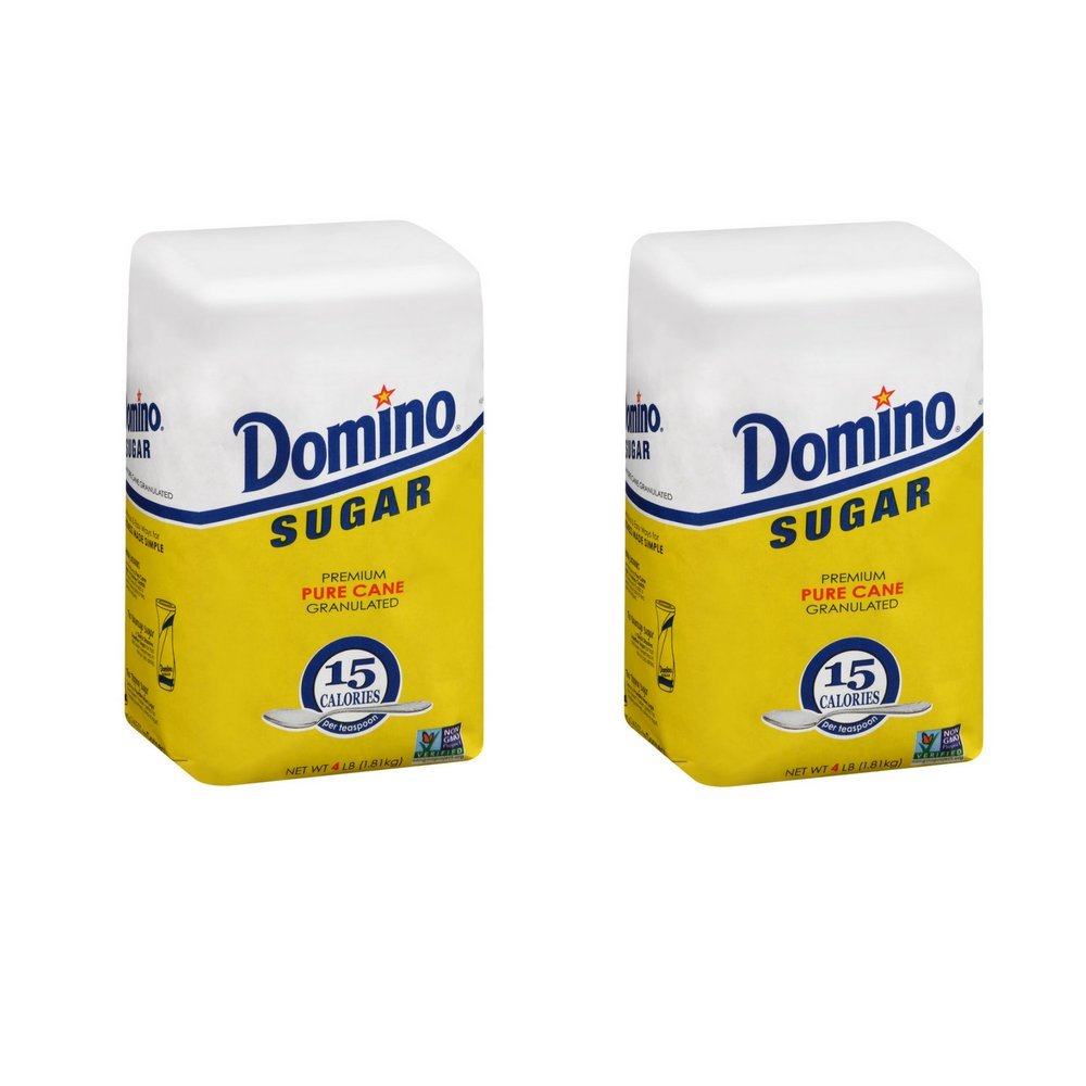 Domino Premium Pure Cane Granulated Sugar, 4 Lb Bag, Pack Of 2