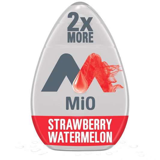 Mio Strawberry Watermelon Liquid Water Enhancer, 2x More, 3.24 Fl Oz Bottle, Pack Of 2