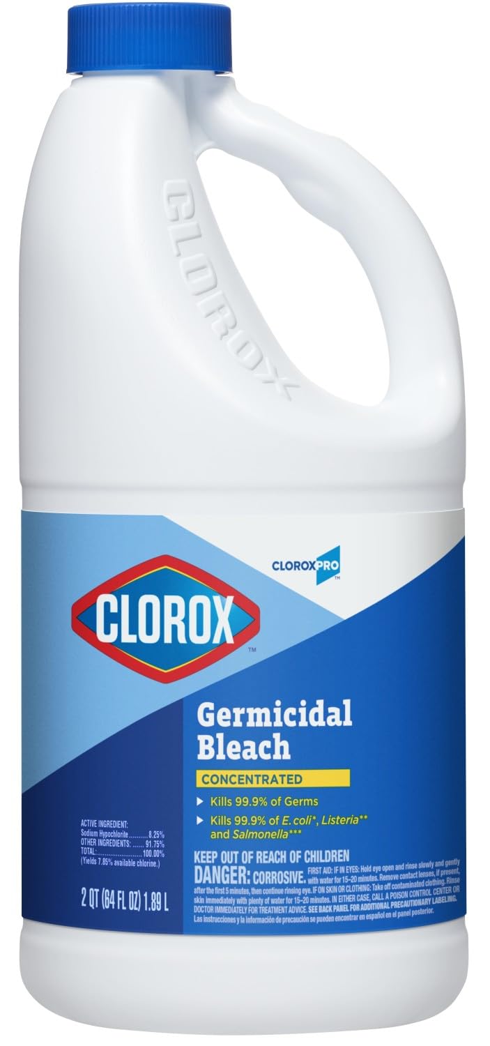 Clorox Germicidal Bleach, Cloroxpro Concentrated, 64 Ounce Bottle (31009) Packaging May Vary