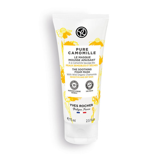 Yves Rocher Soothing Foam Mask With Organic Camomille Calming & Nourishing Face Deep Hydration - 75 Ml.  2.5 Fl.oz.