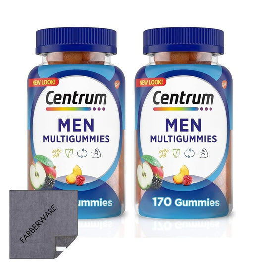 Centrum Multigummies For Men, Gummy Multivitamin, Multivitaminmultimineral Supplement With Selenium, Antioxidants And Vitamin D3, Assorted Fruit Flavor 170 Gummies (pack Of 2)