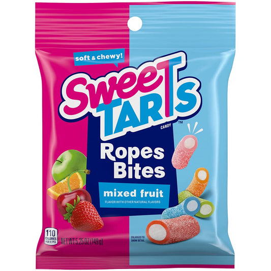 Sweetarts Ropes Bites, 5.25 Ounce, Pack Of 12 Mixed Fruit 5.25 Ounce (pack Of 12)