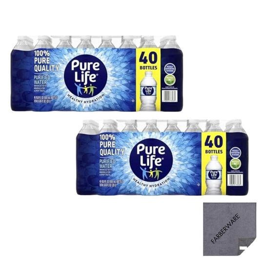 Cameo - Pure Life Purified Water (16.9oz, 40 Pk), 80 Bottles