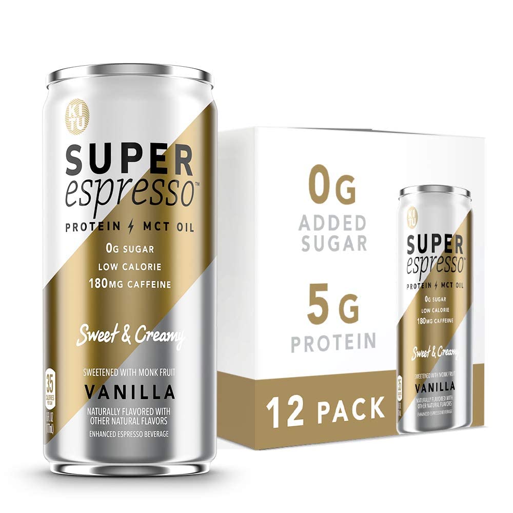 Cameo Espresso, Sugarfree Keto Coffee Cans (0g Sugar, 5g Protein, 40 Calories) Vanilla 6 Fl Oz, 24 Pack  Iced Coffee, Canned Coffee