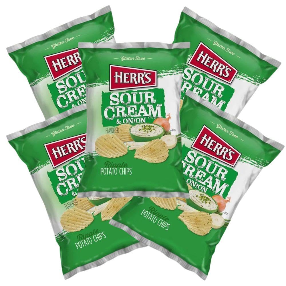 Cameo - Herrs Sour Cream And Onion Potato Chips, 1 Oz. Bag (12 Pack) 1 Ounce (pack Of 12)