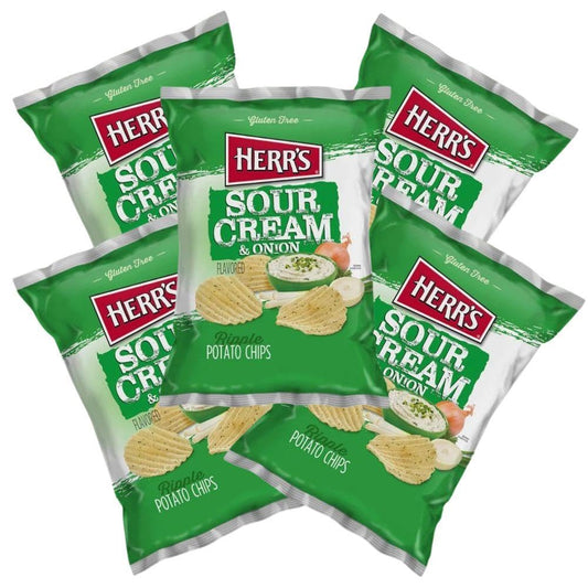 Cameo - Herrs Sour Cream And Onion Potato Chips, 1 Oz. Bag (6 Pack) 1 Ounce (pack Of 6)