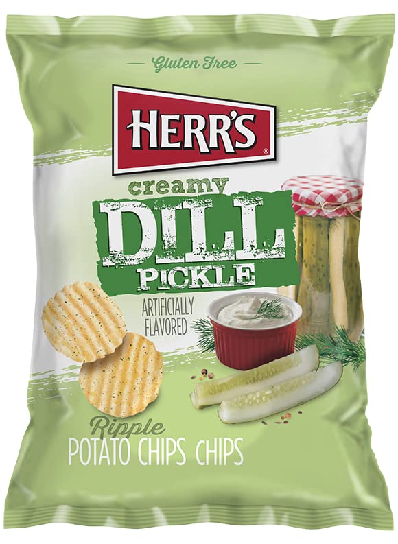 Herrs Creamy Dill Potato Chips, 2.75 Ounce (pack Of 6 Bags)