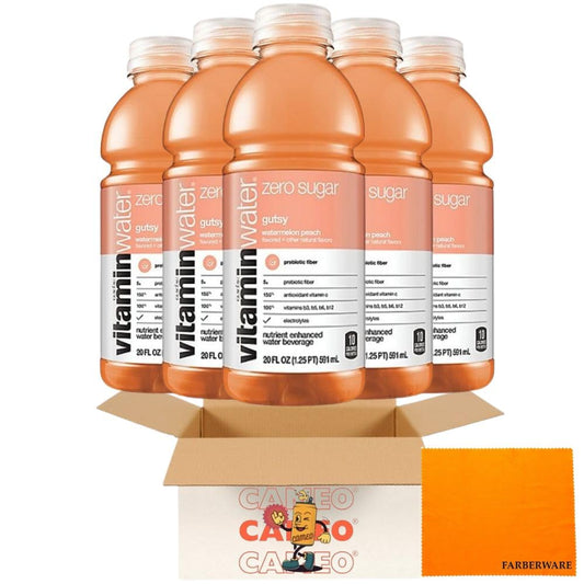 Cameo - Vitamin Water Zero Sugar, Gutsy  20 Fl Oz, (24 Pack)