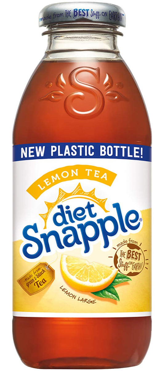 Diet Snapple - Diet Lemon Tea - 16 Oz (9 Plastic Bottles) Diet Lemon Tea 16 Fl Oz (pack Of 9)