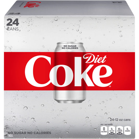 Diet Coke, 12 Oz, Case Of 24 Cans Original 12 Fl Oz (pack Of 6)