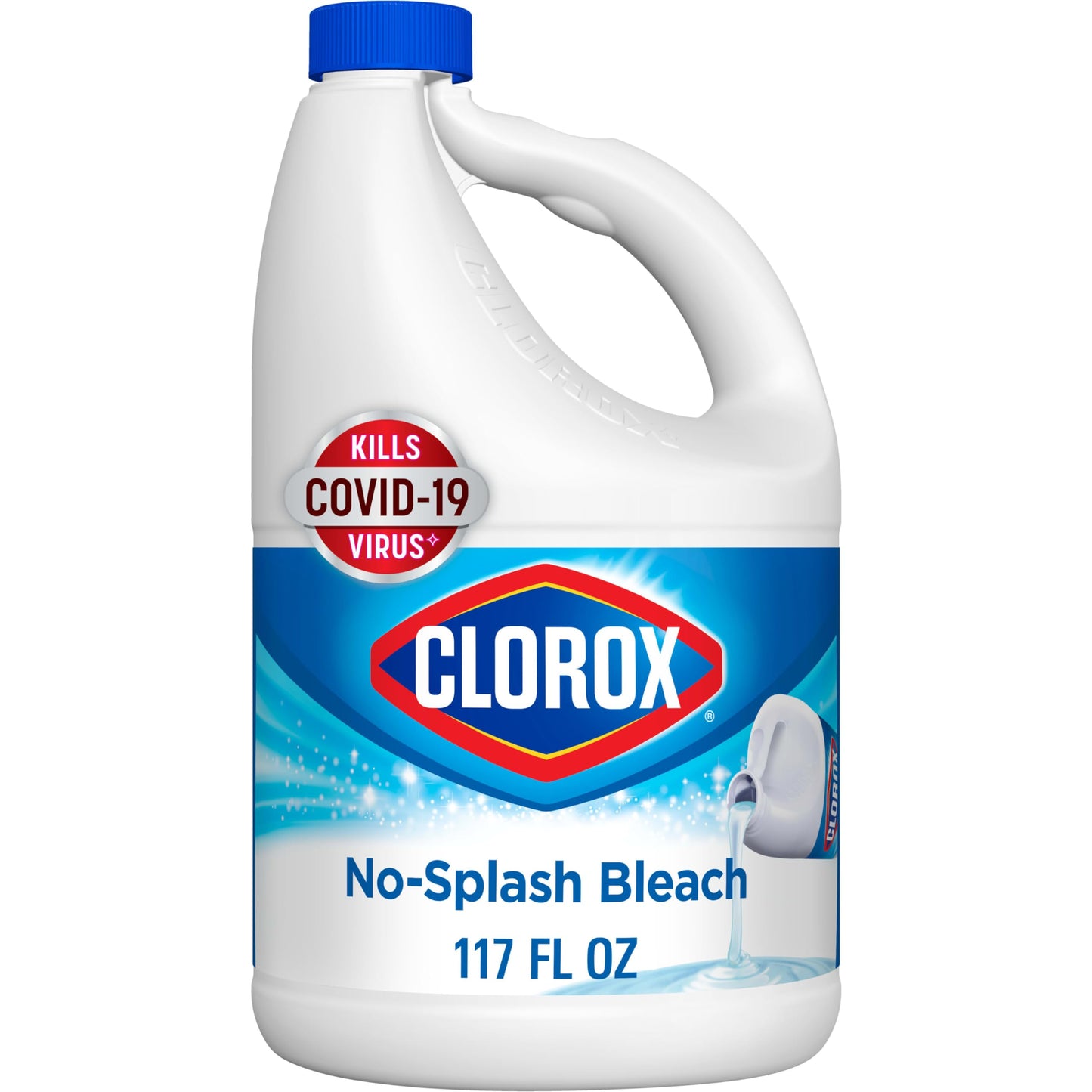 Clorox Splash-less Bleach1, Disinfecting Bleach, Regular 117 Fluid Ounce Bottle (package May Vary) 117 Fl Oz (pack Of 1)