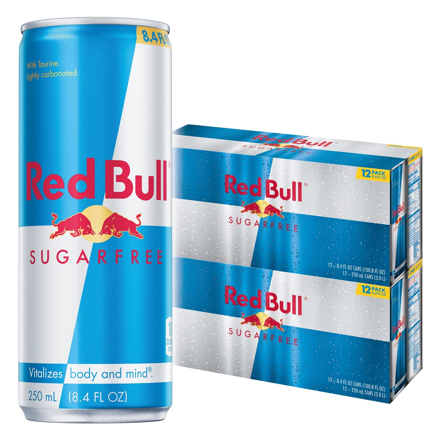 Red Bull Sugar Free, 8.4-ounce Cans 2 Pack Of 12 (total Count 24) Sugar-free 8.4 Ounce 24pk, (2x12)