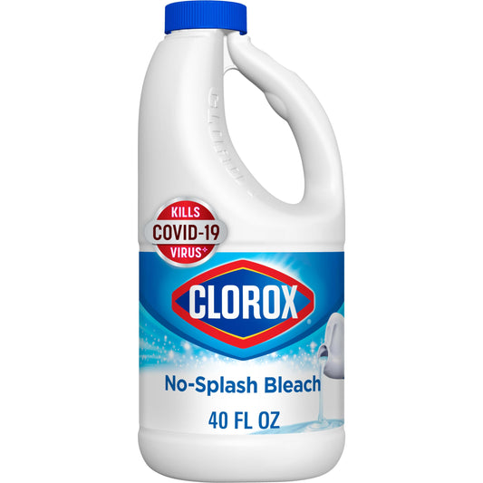 Clorox Splash-less Bleach1, Disinfecting Bleach, Regular 40 Fluid Ounce Bottle (package May Vary) 40 Fl Oz (pack Of 1)