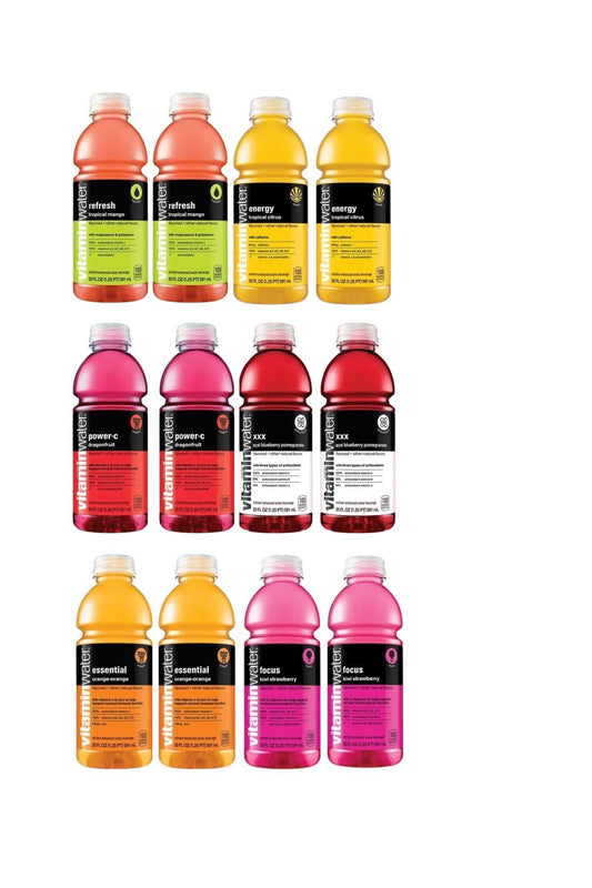 Cameo Selection - Vitamin Flavored Water- 20oz Variety Selection (12 Pack)