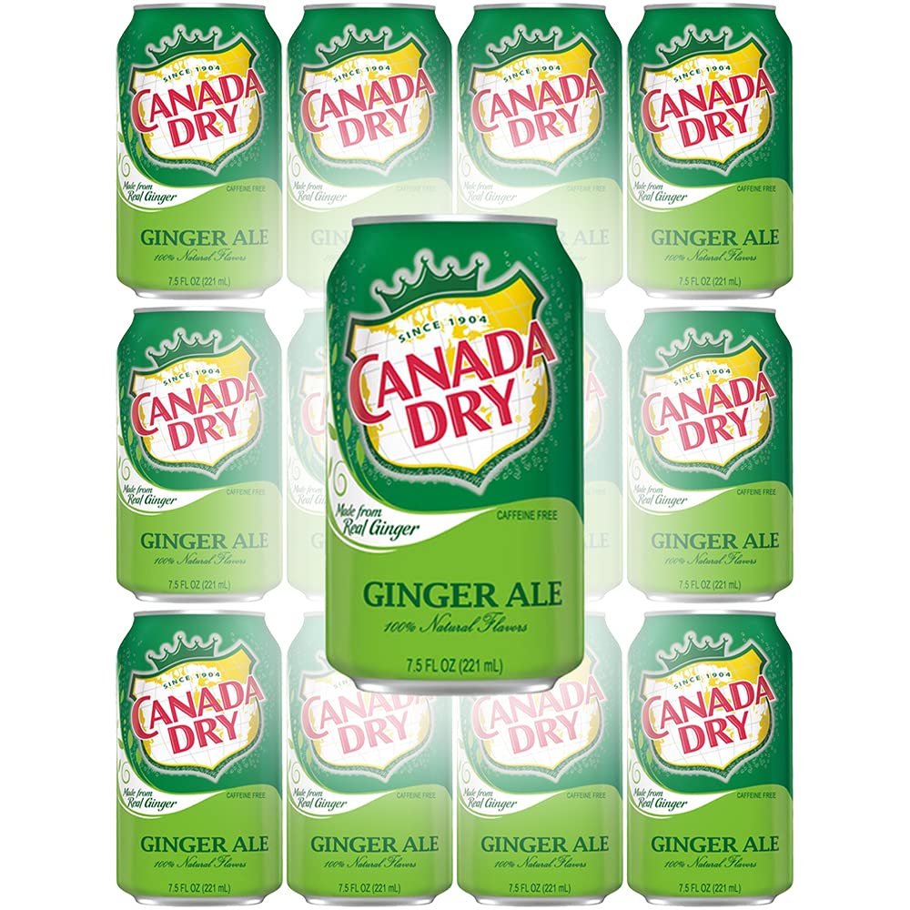 Canada Dry Ginger Ale, 7.5oz Mini Can (pack Of 12, Total Of 90 Oz)