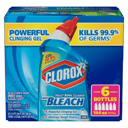 Clorox Toilet Bowl Cleaner With Bleach, 6 Count Fresh 1.13 Gallon (pack Of 1)