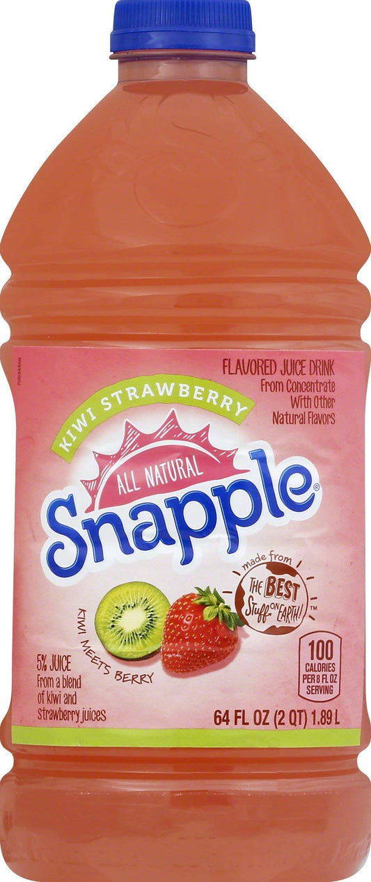 Snapple Kiwi Strawberry, 64 Fl Oz Bottle Kiwi Strawberry 64 Fl Oz (pack Of 1)