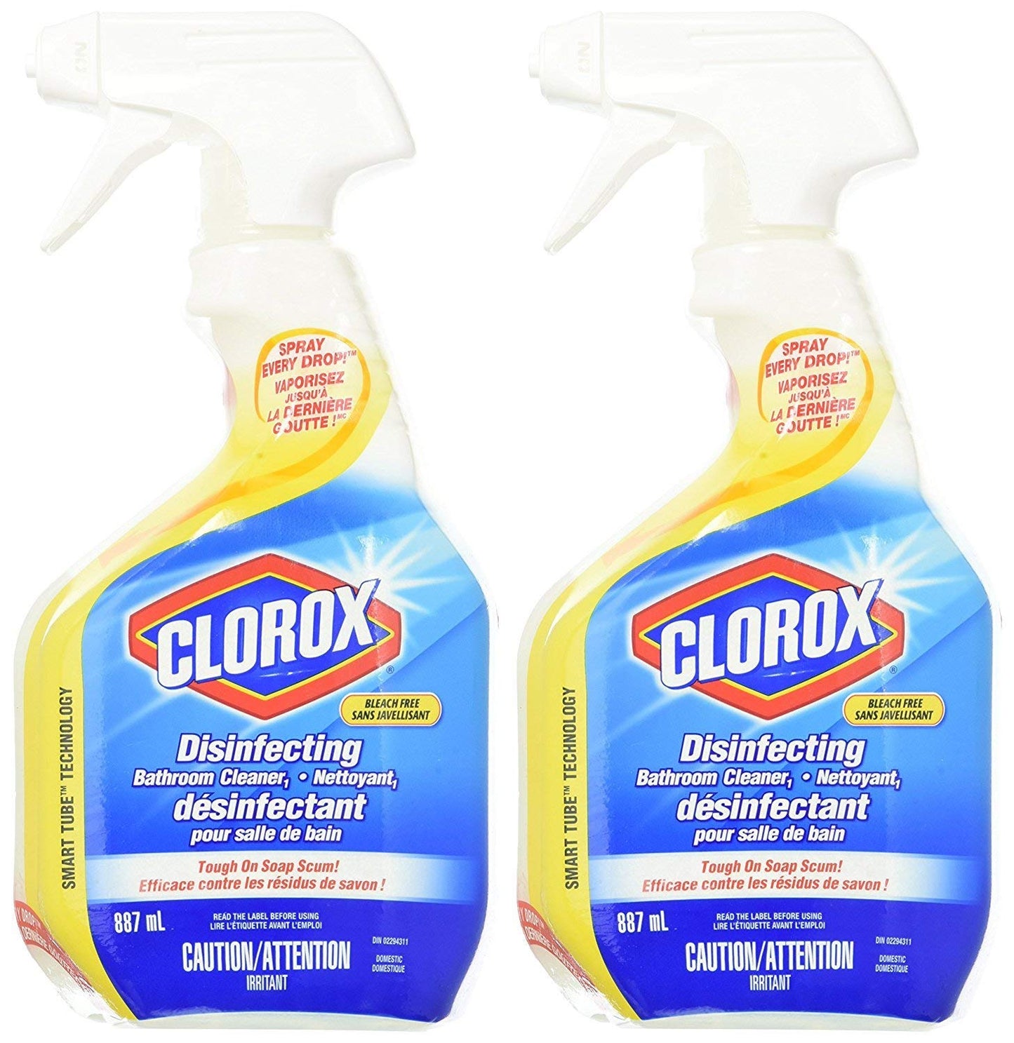 Clorox Ac1602 Disinfecting Bathroom Cleaner Spray Bottle, 30 Ounces, Pack Of 2 60 Fl Oz (pack Of 1)