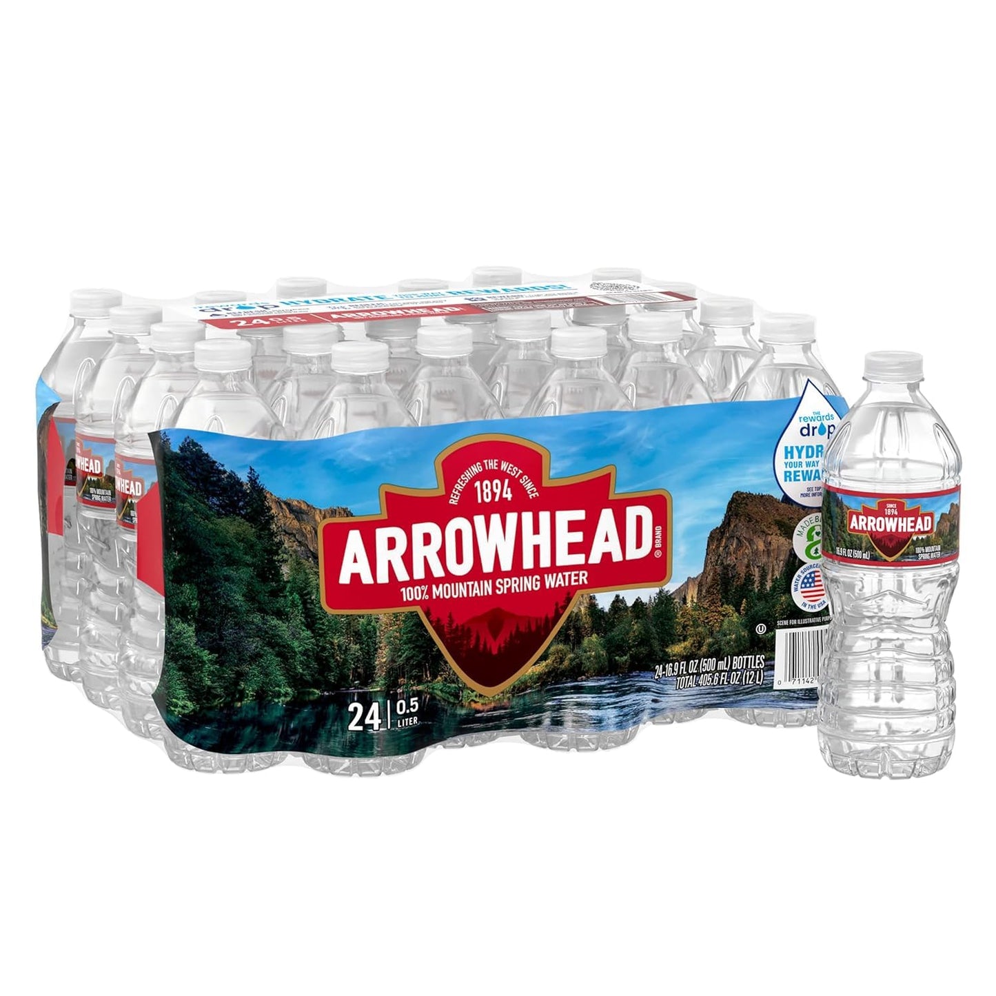 Cameo Brand 100% Mountain Spring Water, 16.9 Fl Oz (pack Of 48)