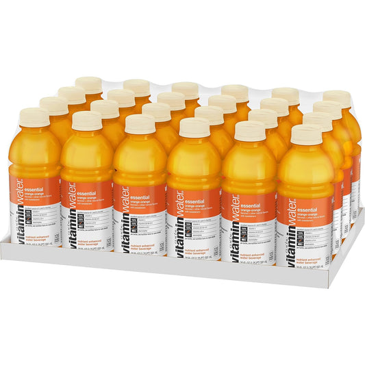 Vitaminwater Essential Electrolyte Enhanced Water Wvitamins, Orange-orange Drinks, 20 Fl Oz, 48 Pack