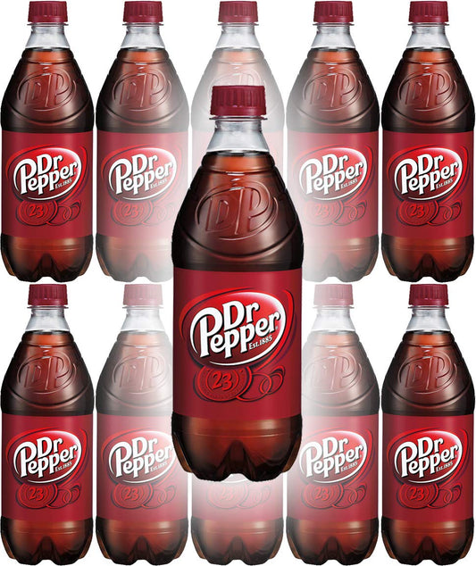 Dr. Pepper Soda, 20oz Bottle (pack Of 8, Total Of 160 Fl Oz)