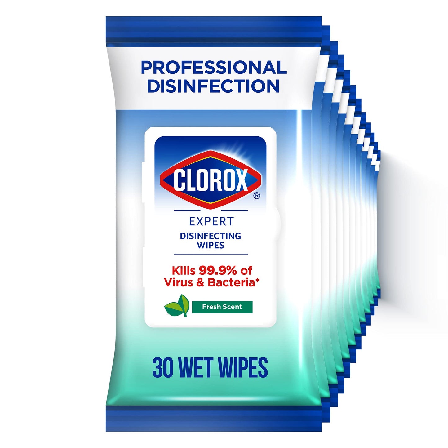 Clorox Expert Disinfecting Antibacterial Wipes, Fresh Scent, 30 Wipes X 12 Packs (total 360 Wipes)