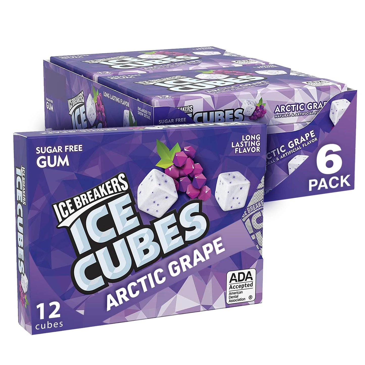 Ice Breakers Ice Cubes Arctic Grape, 12 Pieces (pack Of 6)