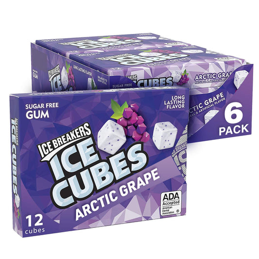 Ice Breakers Ice Cubes Arctic Grape, 12 Pieces (pack Of 6)