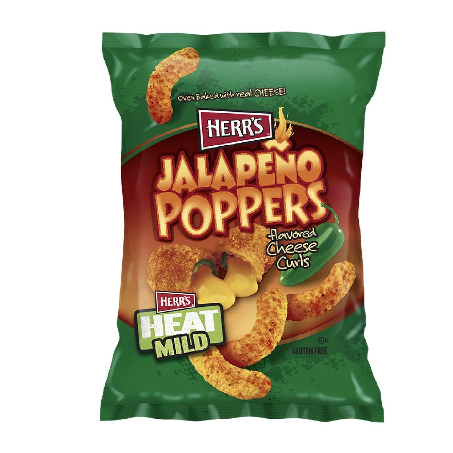 Herrs Jalapeno Popper Cheese Curls, 1 Ounce (pack Of 42 Bags) Jalapeno Popper Cheese 1 Ounce (pack Of 42)