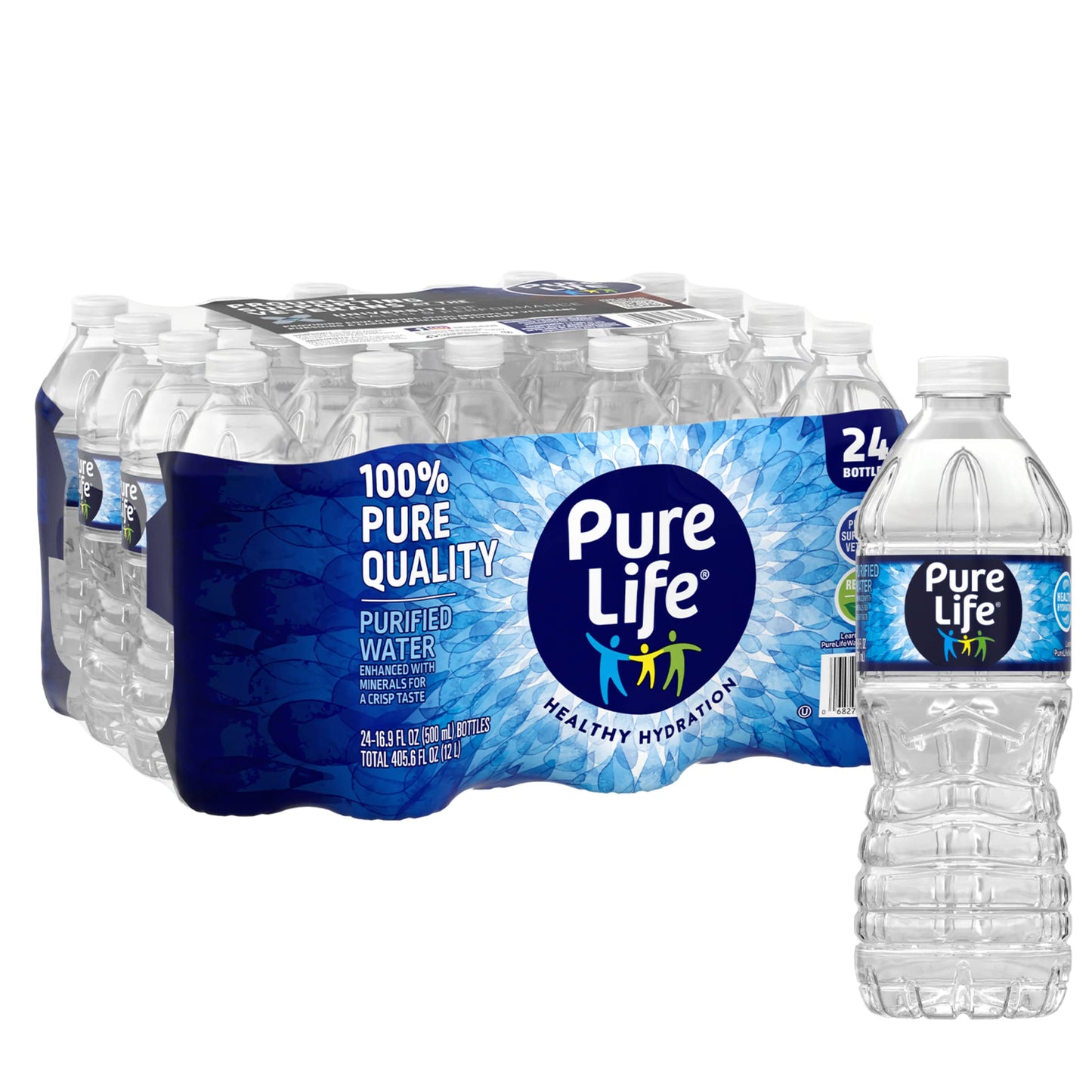 Pure Life, Purified Water, 16.9 Fl Oz, Plastic Bottled Water, 24 Pack Purified 16.9 Fl Oz (pack Of 24)