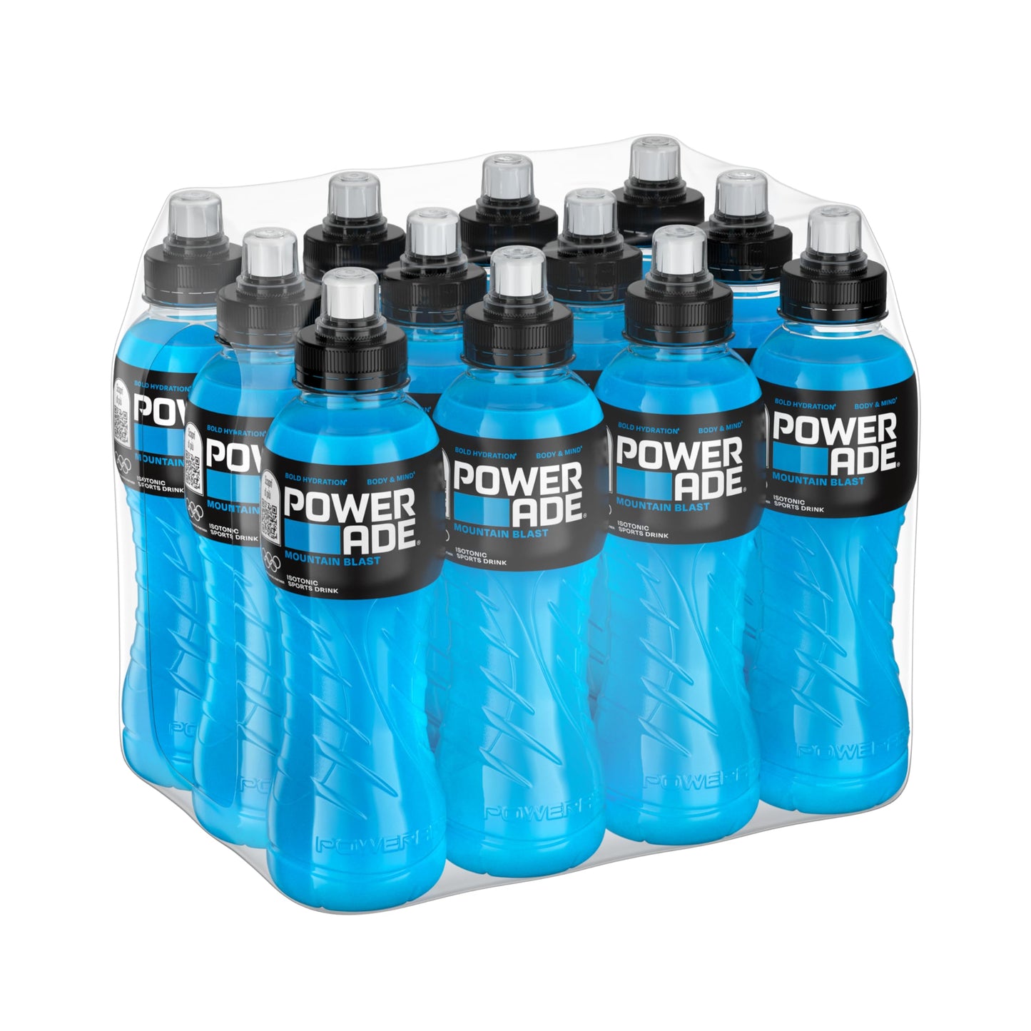 Powerade Mountain Blast Sport Drink  12 Bottiglie Da 500 Ml, Bevanda Isotonica, Bottiglia Ergonomica In Pet 100% Riciclabile Con Tappo Sport, Soluzione Di Carboidrati E Elettroliti