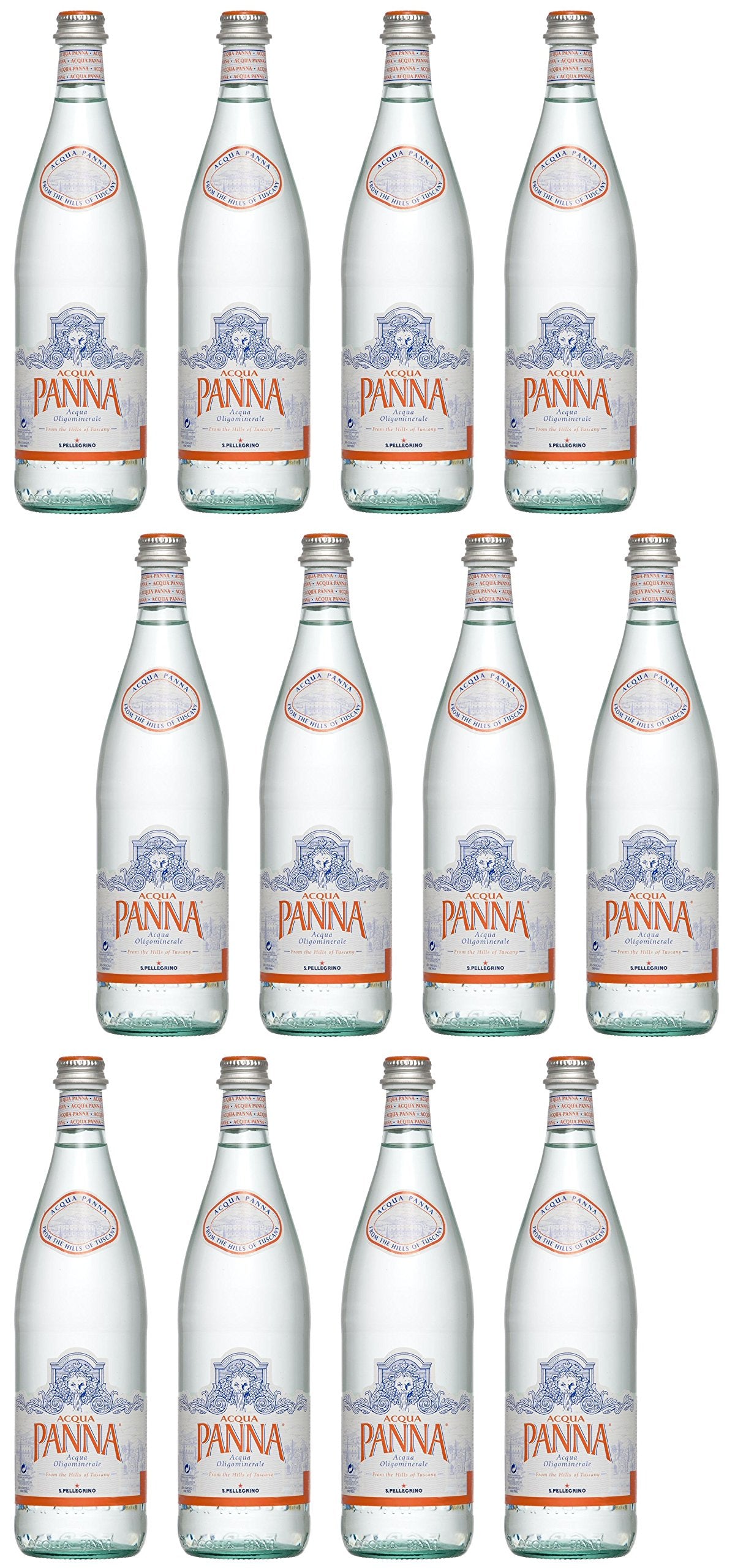 Acqua Panna Natural Spring Water 25.36 Fluid Ounce (75cl) Glass Bottles (pack Of 12)  Italian Import  25.36 Fl Oz (pack Of 12)